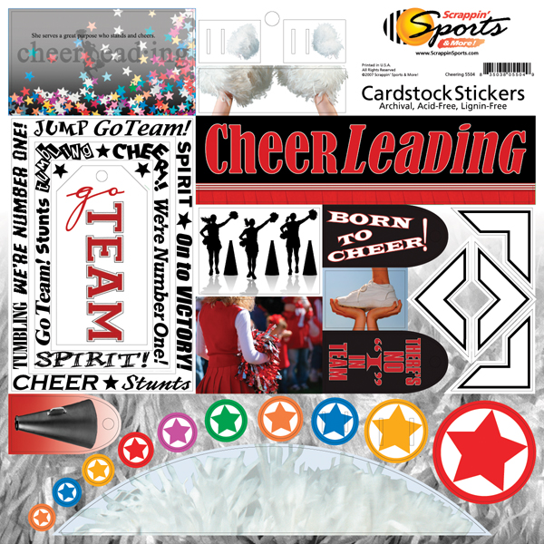 Cheerleading Stickers - Cheering