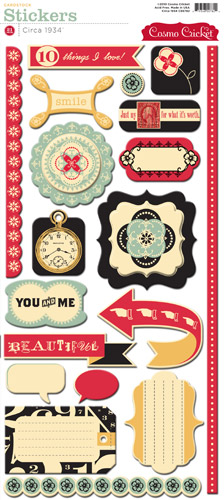 Circa 1934 Cardstock Stickers