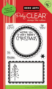 Large Christmas Tags Clear Stamp