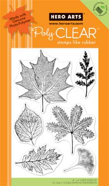 Real Leaves Clear Stamp