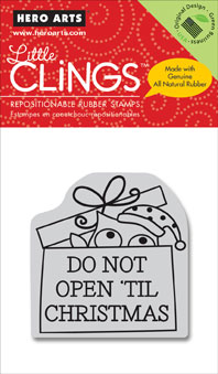 Do Not Open Cling Rubber Stamp