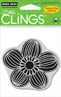 Bold Solid Flower Cling Stamp
