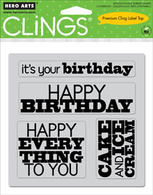 Birthday (4) Cling Stamp