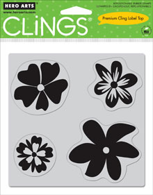 4 Fun Flowers (4) Cling Stamp