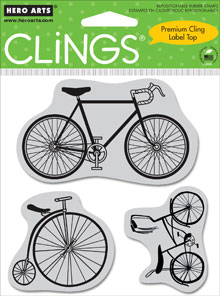 Bicycles Cling Stamp
