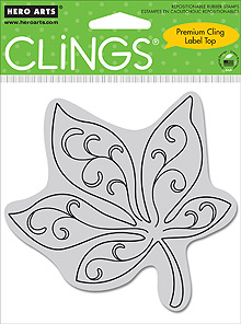 Leaf Flourish Cling Stamp