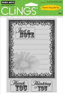 Daisy Label Cling Stamp