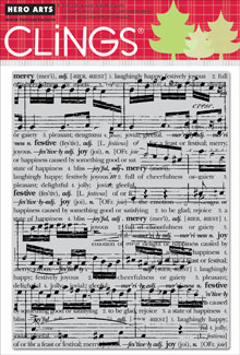 Collage Music Background Cling Stamp