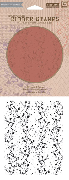 Floral Vine Background Cling Stamp