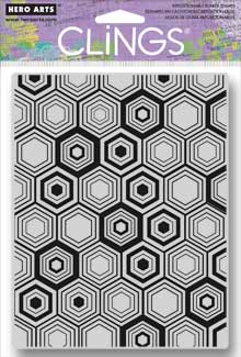 Hexagon Background Cling Rubber Stamp