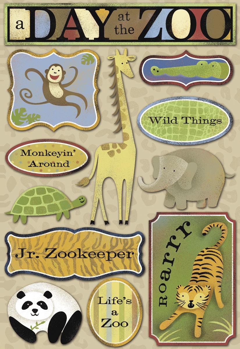 Day at the zoo stickers