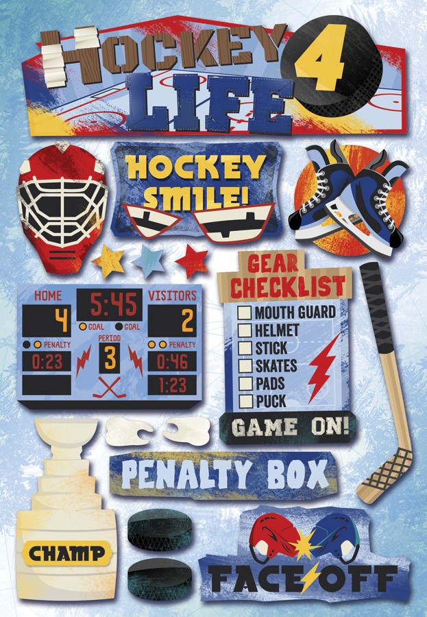 Hockey Scrapbooking Supplies Page 2