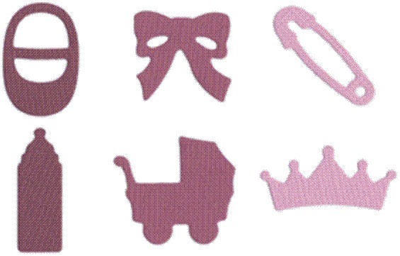 Quickutz Cookie Cutter Die - Baby Girl Shapes