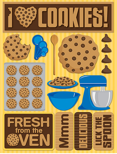 Signature Series 3 - Baking Cookies Stickers