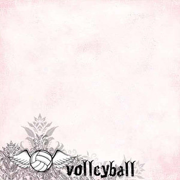 Volleyball Paper - Volleyball Flight  Scrapbook Paper