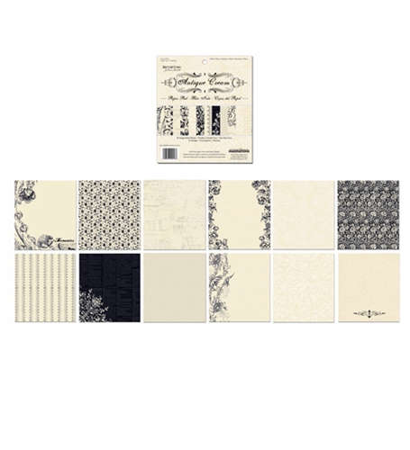 Creative Imaginations 6x6 Paper Pad - Antique Cream