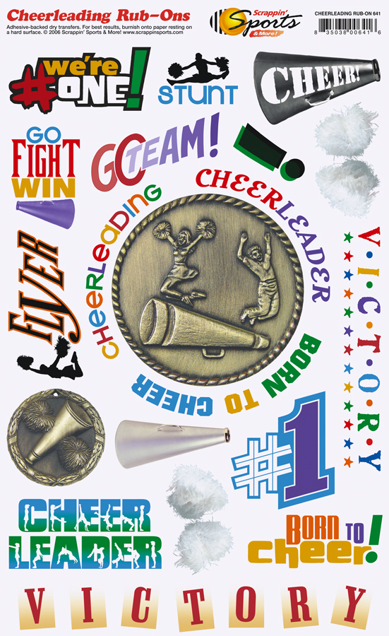 Cheerleading Rub-Ons - Cheerleading