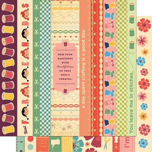 Material Girl 12 x 12  Borders Cardstock