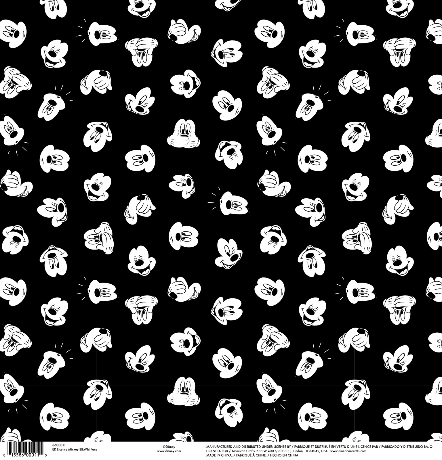 Disney Paper - Mickey Black/White Face