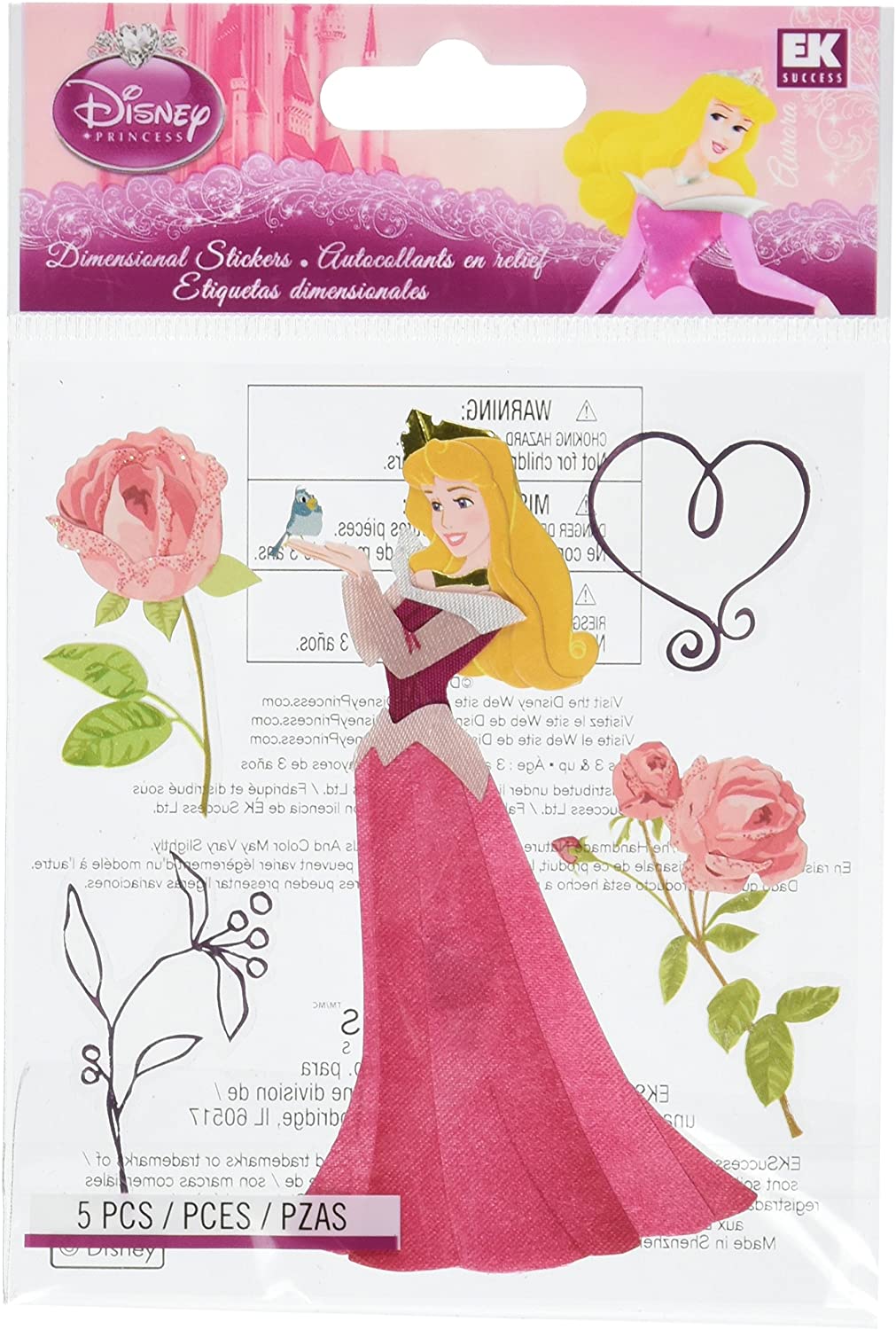 Disney Stickers - Sleeping Beauty with Rose