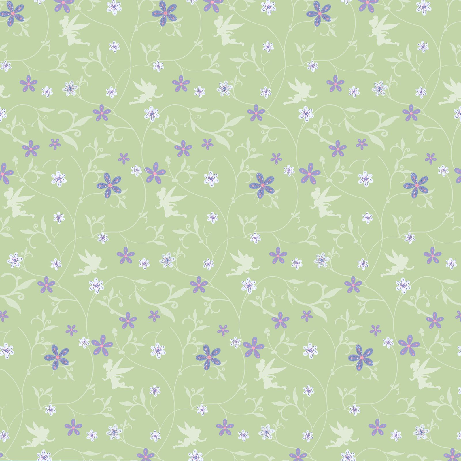 Disney Paper - Tinkerbell Flower Glitter