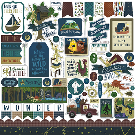 Adventure Awaits Element Sticker Sheet