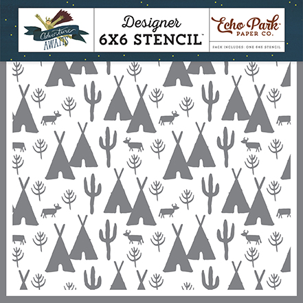 Adventure Awaits: Desert Scene Stencil Set