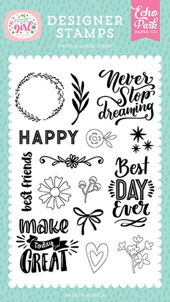 All About A Girl: Never Stop Dreaming Stamp Set