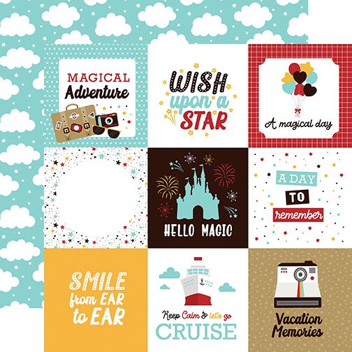 A Magical Voyage: 4x4 Journaling Cards  DS Paper