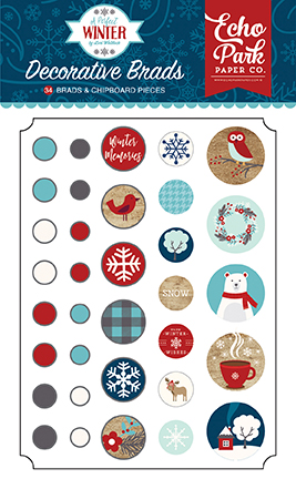 A Perfect Winter Decorative Brads