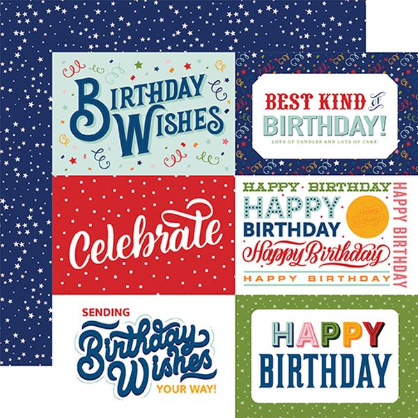 Birthday Salutations: 6X4 Journaling Cards