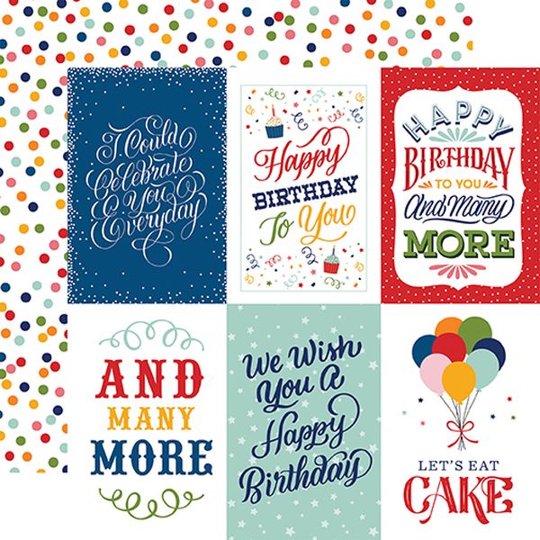 Birthday Salutations: 4X6 Journaling Cards