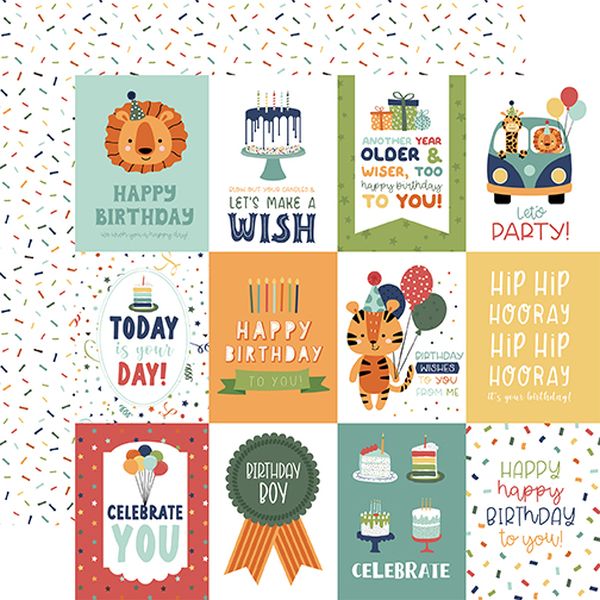 A Birthday Wish Boy: 3x4 Journaling Cards