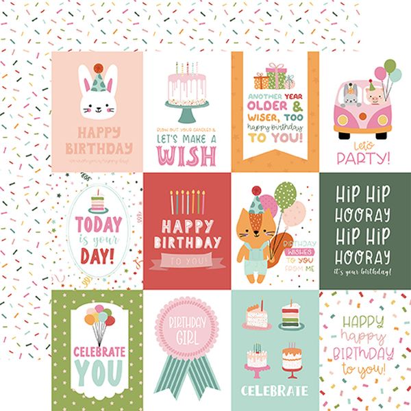 A Birthday Wish Girl:3x4 Journaling Cards