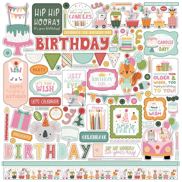 A Birthday Wish Girl Element Sticker