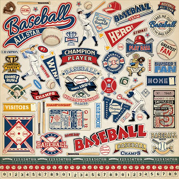 Baseball Element Sticker