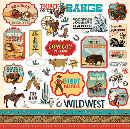 Cowboy Country Sticker Sheet