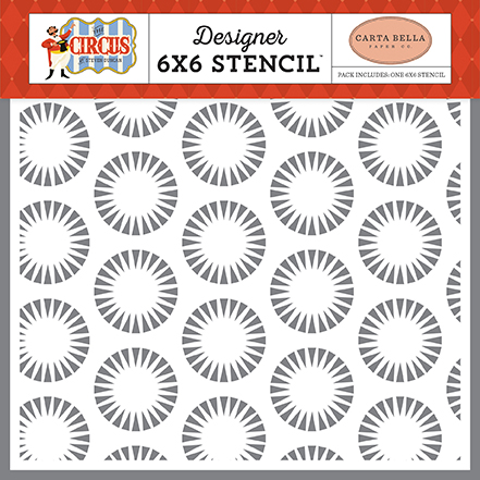 Circus: Circus Starburst 6x6 Stencil Set