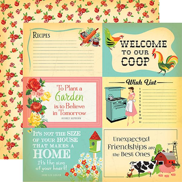 Country Kitchen: 4x6 Journaling Cards