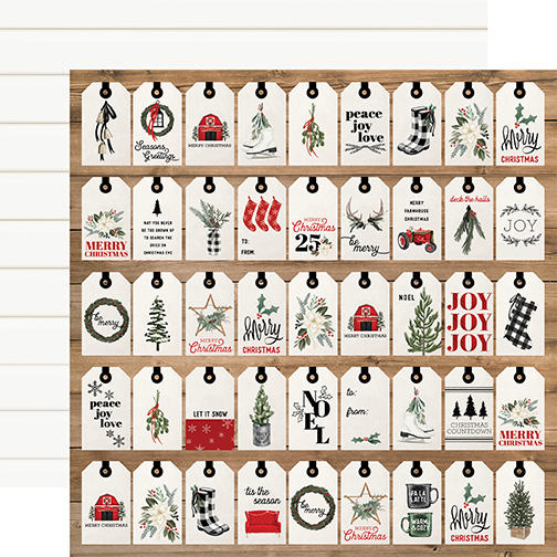 Farmhouse Christmas: Gift Tags DS Paper