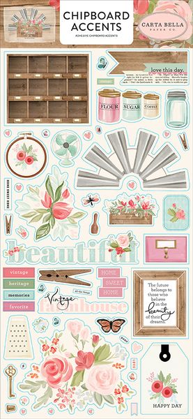 Farmhouse Market Chipboard Accents