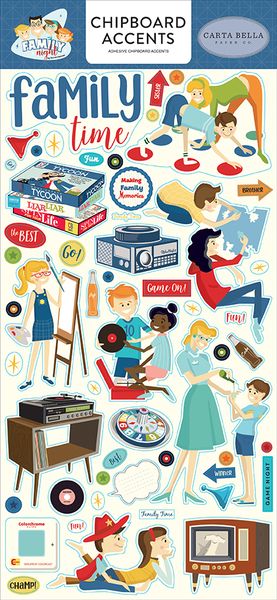 Family Night Chipboard Accents