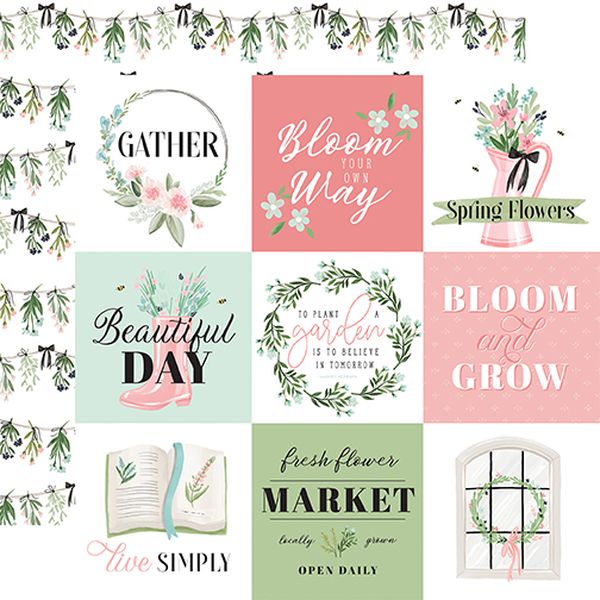 Flower Garden: 4X4 Journaling Cards