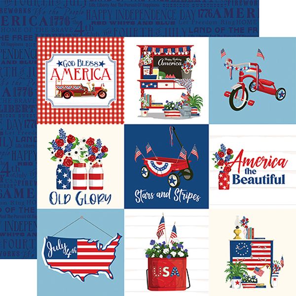 God Bless America: 4X4 Journaling Cards