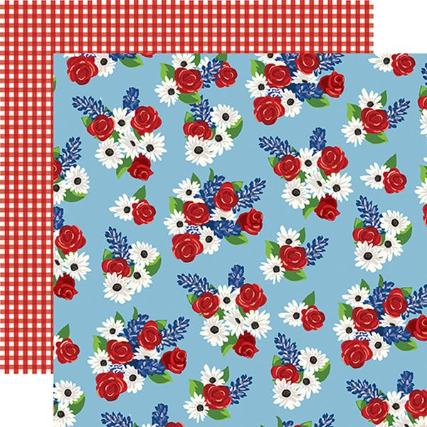 God Bless America: Fourth Floral DS Paper