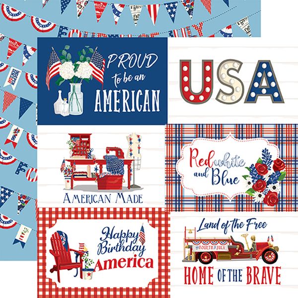 God Bless America: 6X4 Journaling Cards