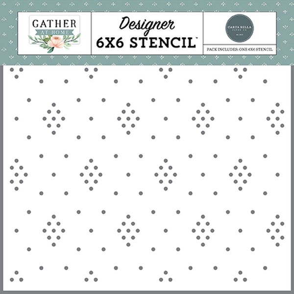 Gather At Home: Dotted Diamonds Stencil