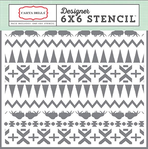 Indian Blanket 6x6 Stencil