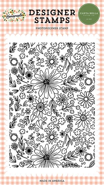 Homemade: Floral Background Stamp