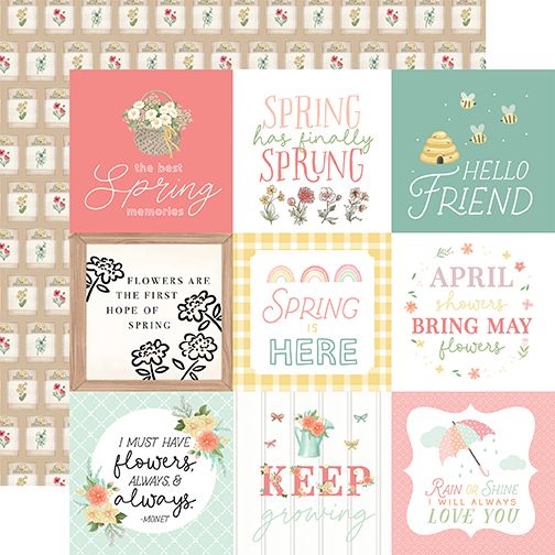 Here Comes Spring: 4x4 Journaling Cards